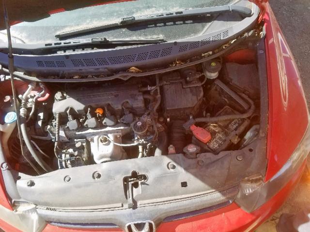 2HGFG12867H556545 - 2007 HONDA CIVIC EX RED photo 7