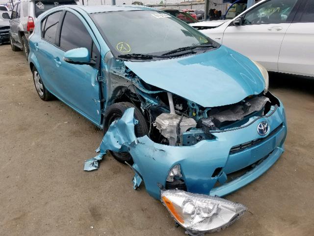 JTDKDTB35D1052407 - 2013 TOYOTA PRIUS C TURQUOISE photo 1