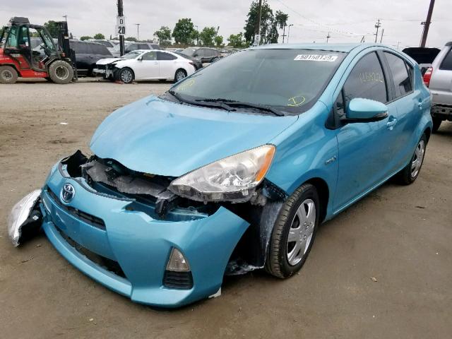 JTDKDTB35D1052407 - 2013 TOYOTA PRIUS C TURQUOISE photo 2