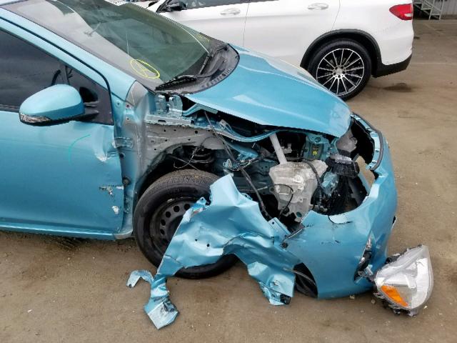 JTDKDTB35D1052407 - 2013 TOYOTA PRIUS C TURQUOISE photo 9