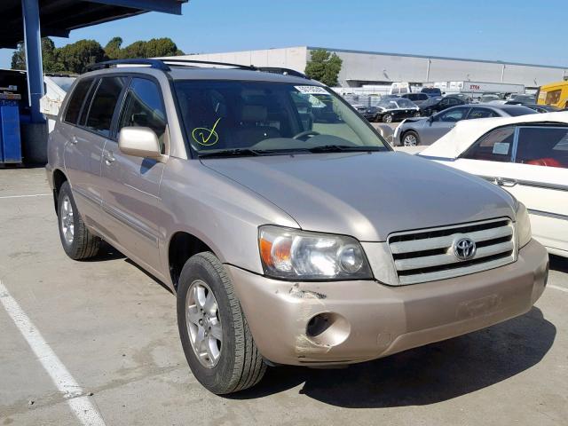 JTEGP21AX50054230 - 2005 TOYOTA HIGHLANDER TAN photo 1