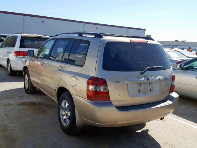 JTEGP21AX50054230 - 2005 TOYOTA HIGHLANDER TAN photo 3