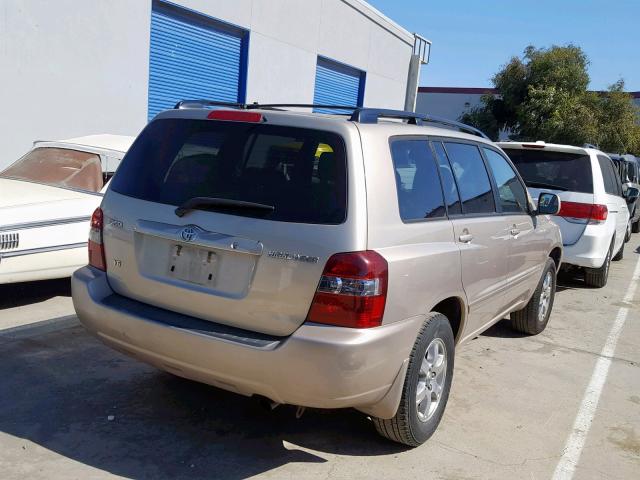 JTEGP21AX50054230 - 2005 TOYOTA HIGHLANDER TAN photo 4