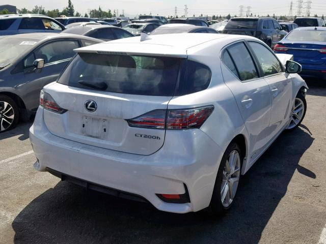 JTHKD5BHXF2223042 - 2015 LEXUS CT 200 WHITE photo 4