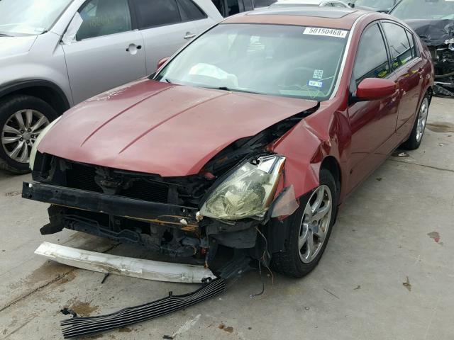 1N4BA41E24C885206 - 2004 NISSAN MAXIMA SE RED photo 2