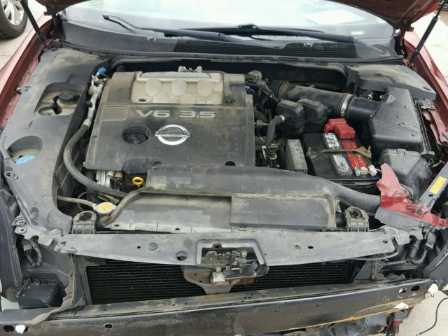 1N4BA41E24C885206 - 2004 NISSAN MAXIMA SE RED photo 7