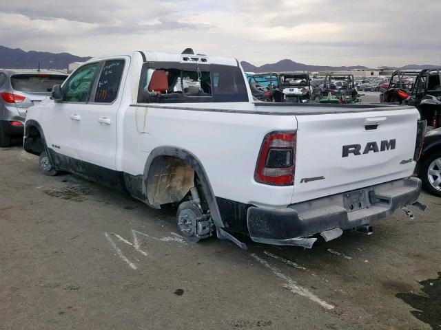 1C6SRFET1KN906367 - 2019 RAM 1500 REBEL თეთრი ფოტო 3