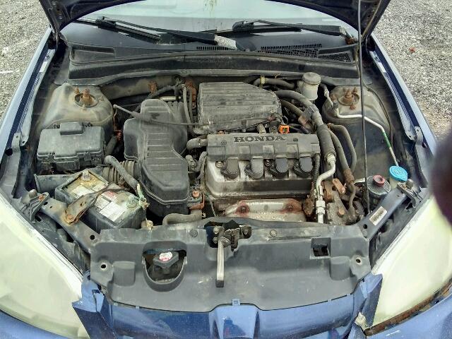 2HGES16424H912857 - 2004 HONDA CIVIC DX BLUE photo 7