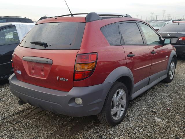 5Y2SL62814Z418963 - 2004 PONTIAC VIBE MAROON photo 4