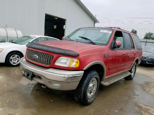 1FMPU18L11LB53084 - 2001 FORD EXPEDITION RED photo 2