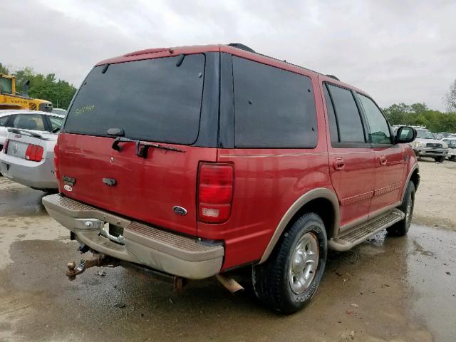 1FMPU18L11LB53084 - 2001 FORD EXPEDITION RED photo 4