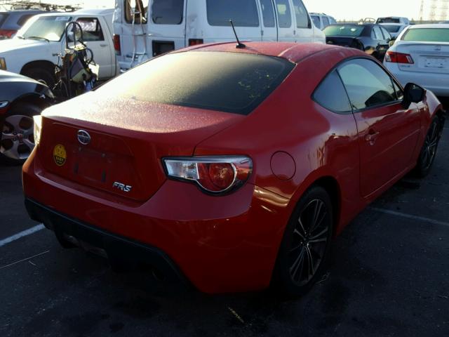 JF1ZNAA11D2702348 - 2013 TOYOTA SCION FR-S RED photo 4