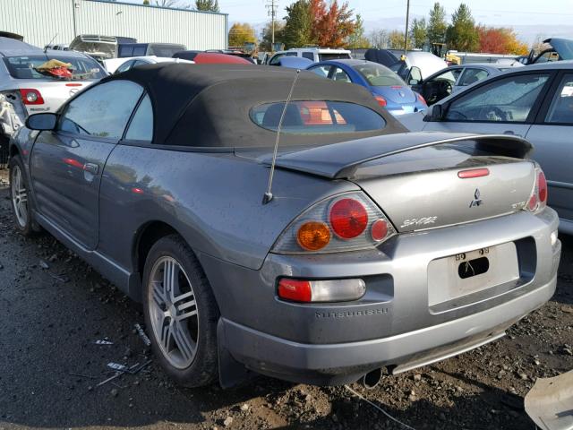 4A3AE75H33E002987 - 2003 MITSUBISHI ECLIPSE SP GRAY photo 3