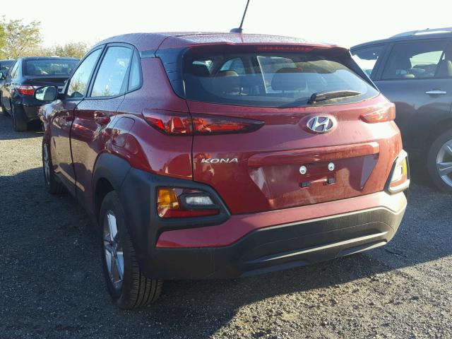 KM8K12AA5JU123517 - 2018 HYUNDAI KONA SE RED photo 3