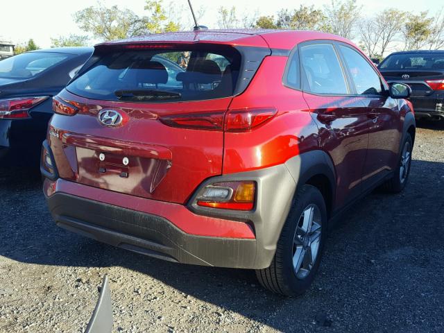 KM8K12AA5JU123517 - 2018 HYUNDAI KONA SE RED photo 4