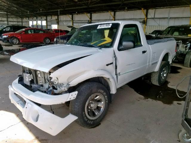 1FTYR10U32PA44358 - 2002 FORD RANGER WHITE photo 2