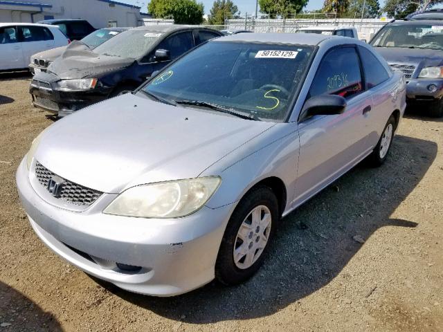 1HGEM21164L026721 - 2004 HONDA CIVIC DX V SILVER photo 2