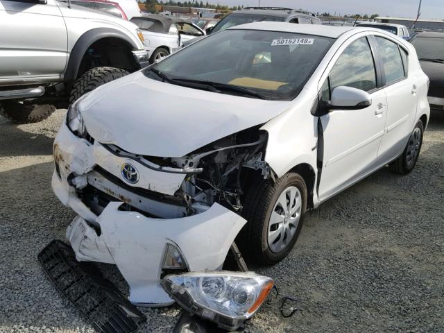 JTDKDTB32C1518843 - 2012 TOYOTA PRIUS C WHITE photo 2