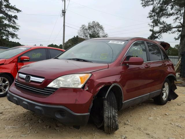 JHLRE38737C047143 - 2007 HONDA CR-V EXL RED photo 2