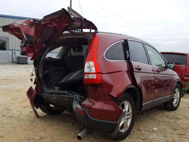 JHLRE38737C047143 - 2007 HONDA CR-V EXL RED photo 4