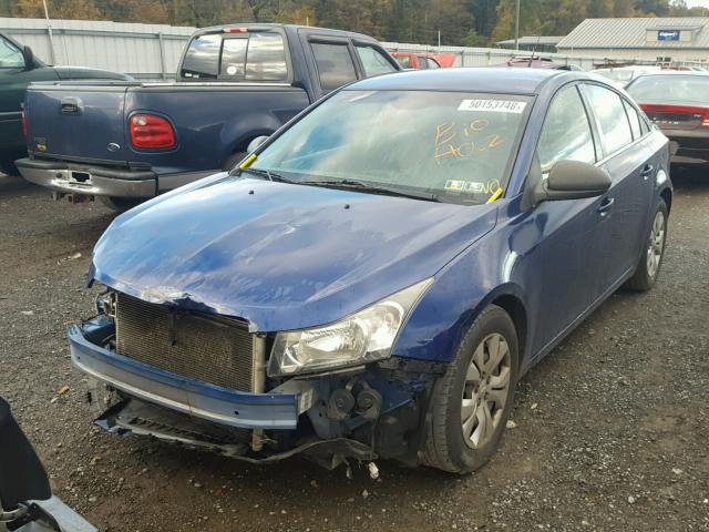 1G1PC5SHXC7225522 - 2012 CHEVROLET CRUZE LS BLUE photo 2