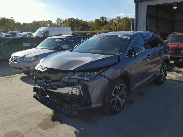 2T2BGMCA3HC014763 - 2017 LEXUS RX 450H GRAY photo 2