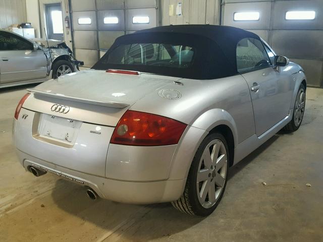 TRUUT28N331018789 - 2003 AUDI TT QUATTRO SILVER photo 4