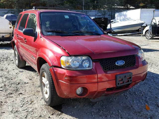 1FMCU96H76KC08985 - 2006 FORD ESCAPE HEV RED photo 1