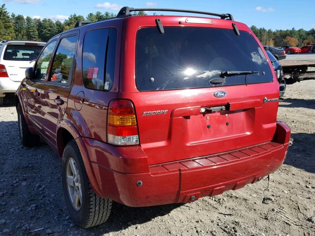 1FMCU96H76KC08985 - 2006 FORD ESCAPE HEV RED photo 3