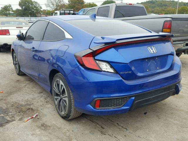 2HGFC3B7XGH354807 - 2016 HONDA CIVIC EXL BLUE photo 3