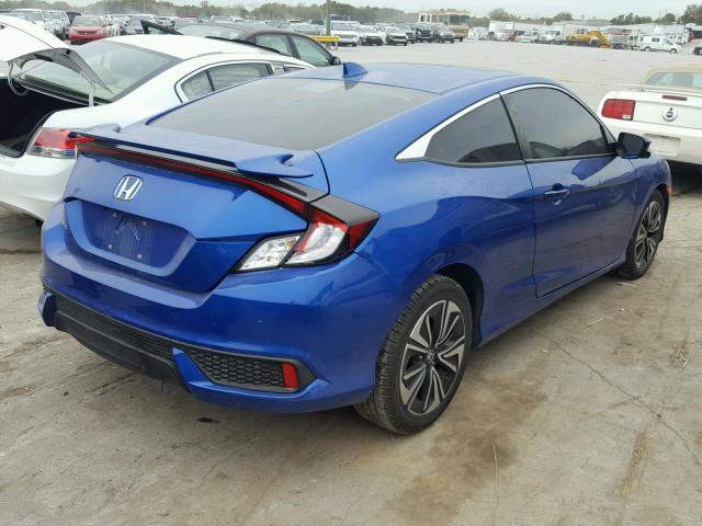 2HGFC3B7XGH354807 - 2016 HONDA CIVIC EXL BLUE photo 4