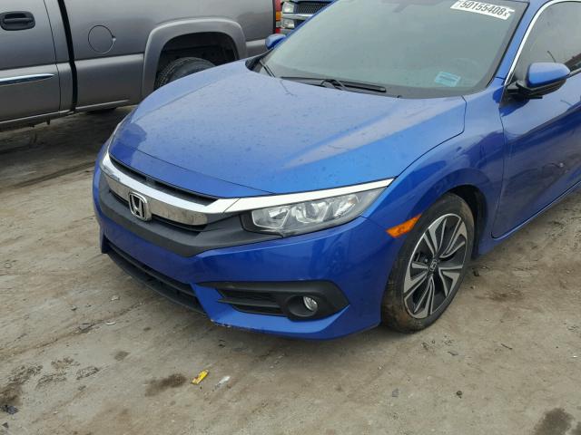 2HGFC3B7XGH354807 - 2016 HONDA CIVIC EXL BLUE photo 9