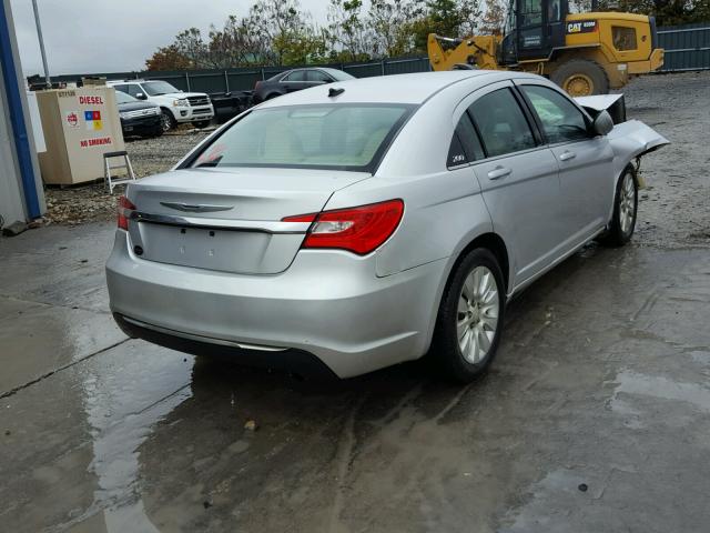 1C3CCBAB3CN292495 - 2012 CHRYSLER 200 LX SILVER photo 4