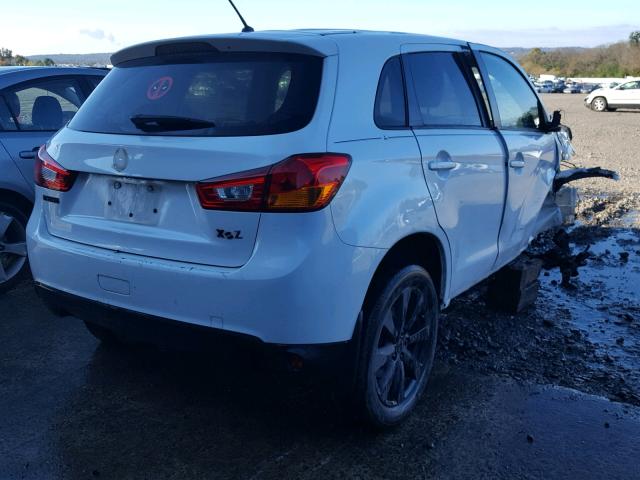 4A4AP3AU2FE014473 - 2015 MITSUBISHI OUTLANDER WHITE photo 4