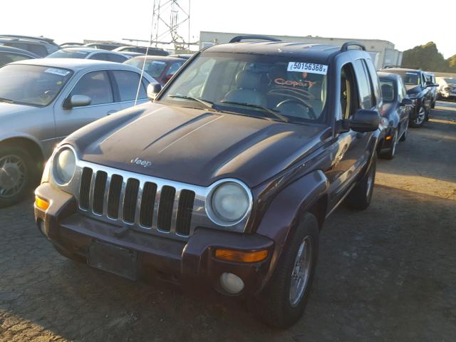 1J4GL58K84W144918 - 2004 JEEP LIBERTY LI PURPLE photo 2