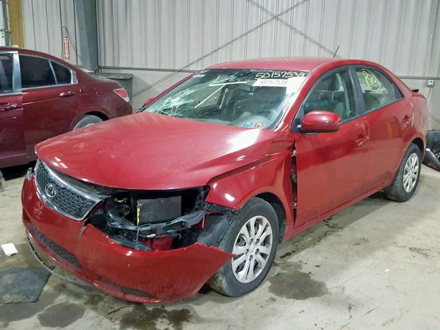 KNAFU4A21D5709421 - 2013 KIA FORTE EX RED photo 2