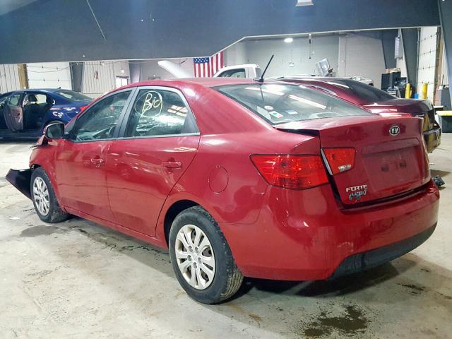 KNAFU4A21D5709421 - 2013 KIA FORTE EX RED photo 3