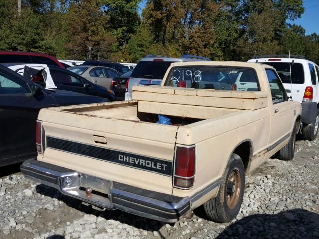 1GCCS14B8D8122198 - 1983 CHEVROLET S TRUCK S1 BEIGE photo 4