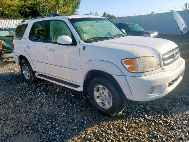 5TDBT48A91S043383 - 2001 TOYOTA SEQUOIA LI WHITE photo 1