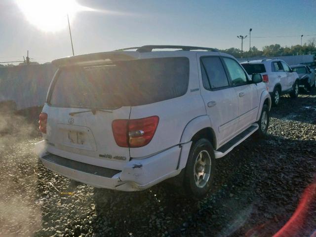 5TDBT48A91S043383 - 2001 TOYOTA SEQUOIA LI WHITE photo 4