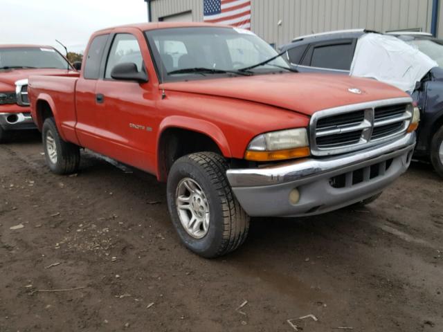 1B7GG22N51S308351 - 2001 DODGE DAKOTA RED photo 1