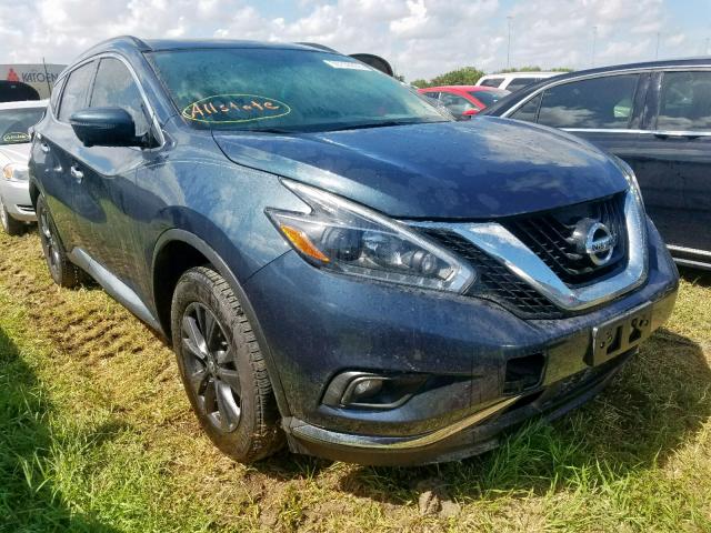 5N1AZ2MG6JN148182 - 2018 NISSAN MURANO S BLUE photo 1