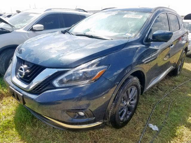 5N1AZ2MG6JN148182 - 2018 NISSAN MURANO S BLUE photo 2