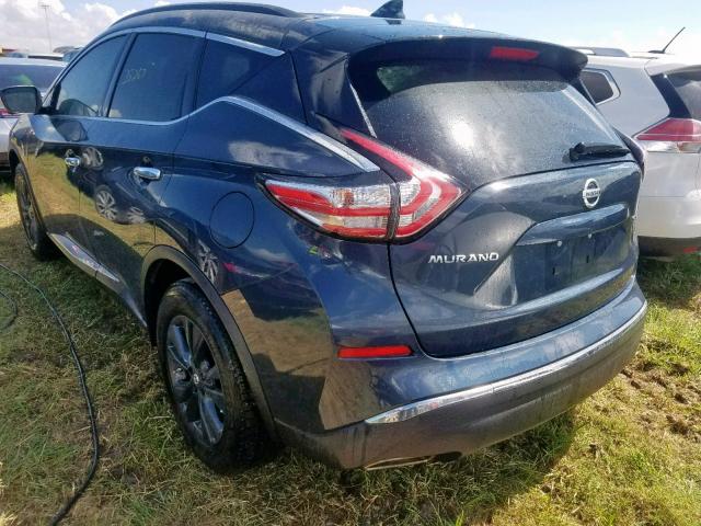 5N1AZ2MG6JN148182 - 2018 NISSAN MURANO S BLUE photo 3