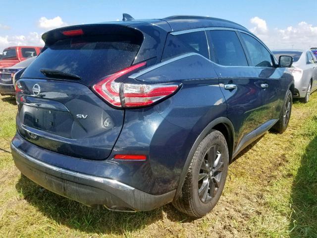 5N1AZ2MG6JN148182 - 2018 NISSAN MURANO S BLUE photo 4