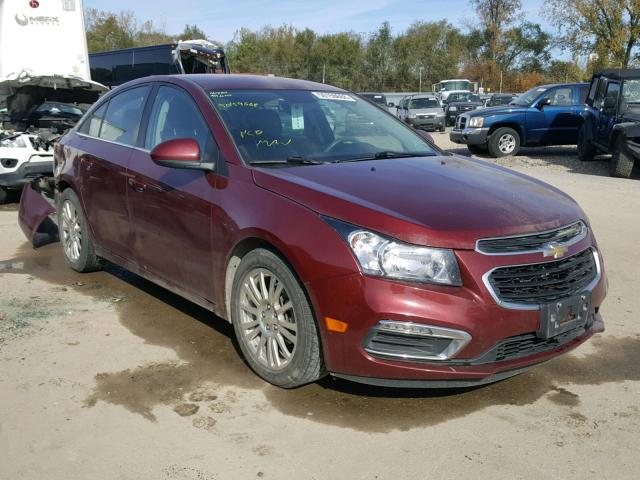 1G1PH5SB3F7148669 - 2015 CHEVROLET CRUZE ECO MAROON photo 1