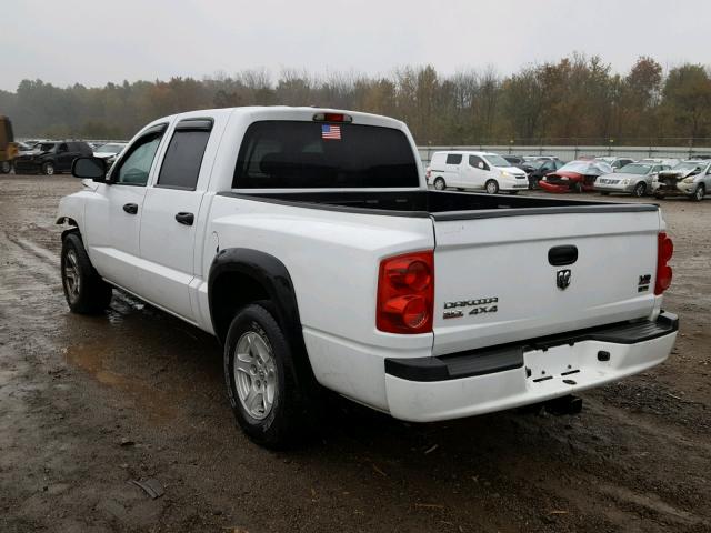 1D7HW48P07S228403 - 2007 DODGE DAKOTA QUA WHITE photo 3