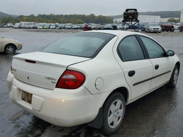 1B3ES26C73D157732 - 2003 DODGE NEON SE WHITE photo 4