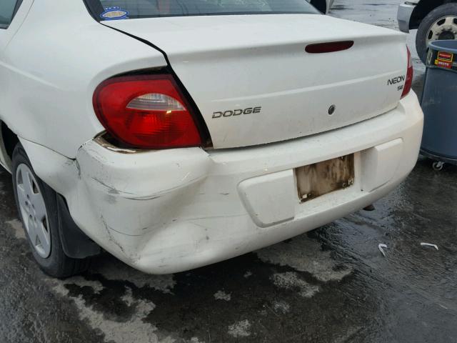 1B3ES26C73D157732 - 2003 DODGE NEON SE WHITE photo 9