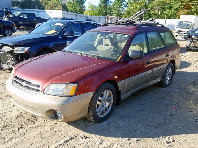 4S3BH665127638243 - 2002 SUBARU LEGACY OUT RED photo 2